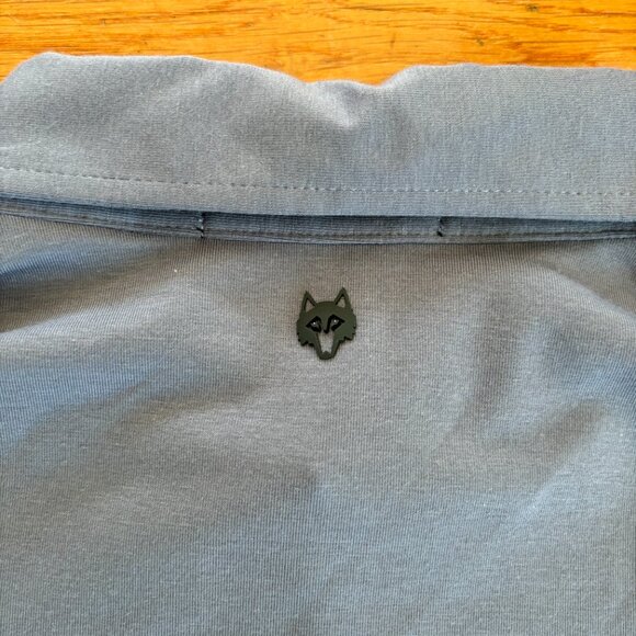 Greyson Polo Shirt Mens M Gray Performance Wolf Logo Golf Outdoors 155950 - Picture 4 of 10